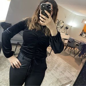 NWOT And Now This Scrunched M Top Black